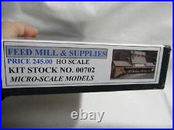 Feed Mill Micro Scale Models Kit Stock No. 00702 New in Box HO Free Shipping