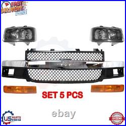 For 2003-2021 Express 2500 Front Grille Headlight Parking Light Kit LH+RH SET 5P