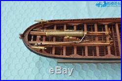 Full Ribs Armed Cannon Boat Scale 1/36 14 Wood Ship Model Kit