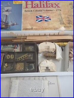 HALIFAX British Colonial Schooner- 1774 Ship Model Kit- Open Box