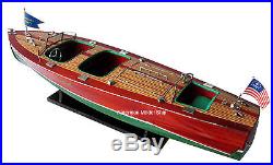 HKcraft Triple Cockpit Wooden Model Boat 32 Built Wooden Model Ship
