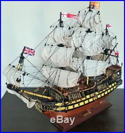 HMS Prince 34 model wood ship British navy wooden tall ship sailing boat