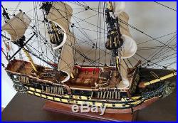 HMS Prince 34 model wood ship British navy wooden tall ship sailing boat