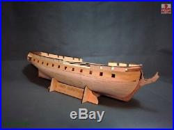 HMS Surprise Scale 1/48 56.9 Wood Model Ship Kit with 4 lifeboat sailboat