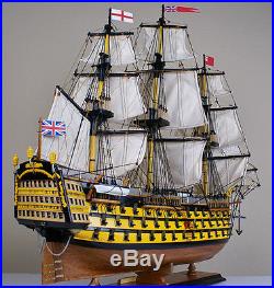 HMS Victory 34 wood model ship historic British tall sailing boat