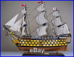 HMS Victory 34 wood model ship historic British tall sailing boat