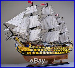 HMS Victory 34 wood model ship historic British tall sailing boat