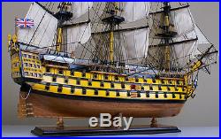 HMS Victory 34 wood model ship historic British tall sailing boat