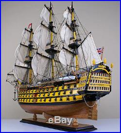 HMS Victory 34 wood model ship historic British tall sailing boat