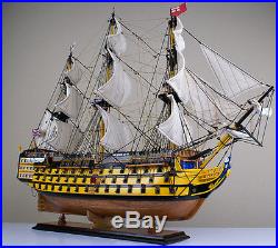 HMS Victory 34 wood model ship historic British tall sailing boat