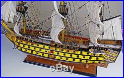 HMS Victory 34 wood model ship historic British tall sailing boat