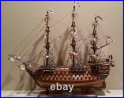 HMS Victory Admiral Nelson's' Flagship Assembled 28 Built Wood Model Ship