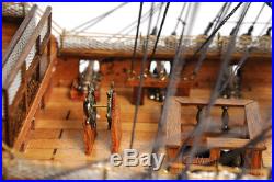 HMS Victory Copper Clad Bottom Wooden 38.5 Tall Ship Model Sailboat