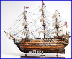 HMS Victory Tall Ship Wooden Scale Model Sailboat 30 Fully Assembled Boat New