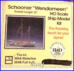 HO HOn3 Bluejacket Shipcrafters 1/87 Ship Model Kit Schooner Wendameen