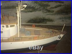 Handcrafted Wooden Model Expidition Ship Boat Yacht 38 Treasure Hunter Detailed
