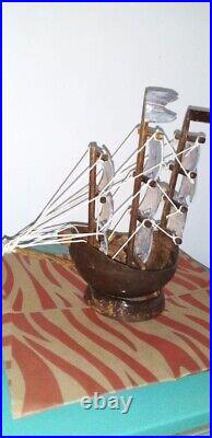 Handmade Coconut shell boat model kits