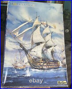 Heller HMS Victory Sailing Ship Model Kit 1/100 MADE IN FRANCE. OPEN BOX