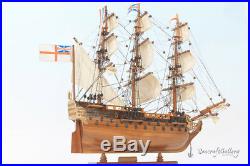 Hms Victory Wooden Model Marine Ship Boat Completed Handmade Gift Decor 45cm