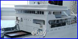 Huge Large 8 Ft Long Custom Model White Ship Boat Yacht