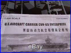 Huge Uss Enterprise Cvn-65 1/350 Scale Battery Operated Japan Made Ship Model