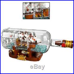 Ideas Ship in a Bottle 21313 Expert Building Kit Model Ship, Collectible Display