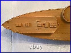 Iron Shipwrights USS Maine Resin Model Ship Kit 1/350 Scale + Walnut Base