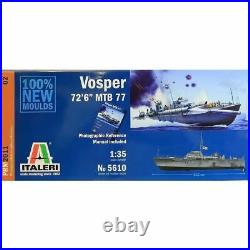 Italeri 135 5610 British MTB 77 Vosper Motor Torpedo Boat Model Ship Kit