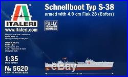 Italeri 135 5620 SCHNELLBOOT TYP S-38 Premier Edition Model Ship Kit