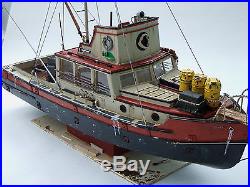 JAWS ORCA Wooden Model Boat Wood Lobster Fishing Trawler Ship Bruce Lobsterboat