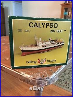 Jacques-Yves Cousteau BILLINGS BOATS 1/45 MODEL KIT 560 CALYPSO WOODEN SHIP RARE
