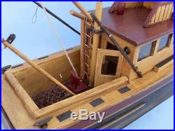 Jaws Movie Orca Model 20 Wooden Fishing Boat Wood Assembled Fishing Ship