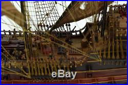 Jolly Roger Pirate Ship 30 Handmade Wooden Ship Model Museum Quality