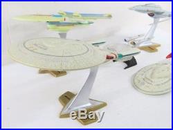 Lot Of Playmates Star Trek Uss Voyager, Uss Enterprise B, D, E & Ncc-1701 Ships