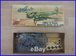 Lot of 13 Vintage Airplane Tank Ship Plastic Model Kits Airfix Revell Italeri