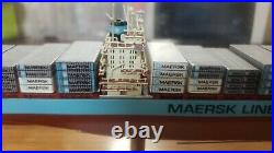 MAERSK M/S MAYVIEW CONTAINER WOODEN SHIP MODEL DISPLAY Scale 1800 1996