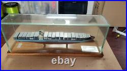 MAERSK M/S MAYVIEW CONTAINER WOODEN SHIP MODEL DISPLAY Scale 1800 1996