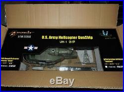 MERIT-TRUMPETER 1/18th SCALE U. S ARMY HUEY GUN SHIP BUILT MODEL KIT (# 60028)