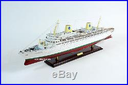 MS Kungsholm Ocean Liner Swedish American Line 40 Handmade Wooden Ship Model