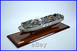 MSC Fabiola Container Ship 24 with Display Case Handmade Wooden Ship Model