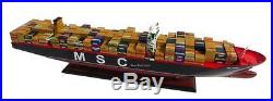 MSC OSCAR Container Ship 40 Handcrafted Wooden Ship Model