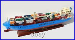 Maersk Ferrol Container Wooden Ship Model Display Ready