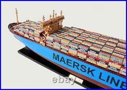 Maersk Madrid Container Wooden Ship Model Ready Display