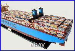 Maersk Madrid Container Wooden Ship Model Ready Display