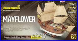 Mamoli MV49 Mayflower Wood Plank-On-Frame Ship Model Kit Scale 1/70