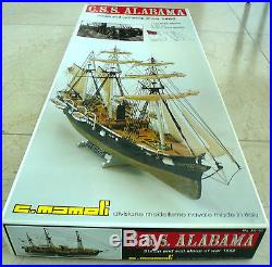 Mamoli MV53 CSS Alabama Wood Ship Model Kit, Unbuilt em ja