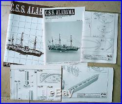 Mamoli MV53 Plank-on-Bulkhead Wood Ship Model Kit CSS Alabama em jh