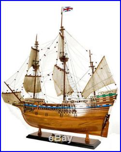 Mayflower 1620 Plymouth Pilgrim's Tall Ship 30 Wood Model Assembled