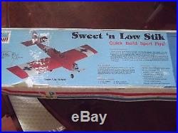 Midwest Sweet'n Low Stik RC airplane kit NIB. By MK models. NR Free Shipping