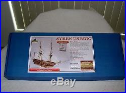 Model Shipway #2260, Syren US Brig 1803, Wood Ship Model Kit, 164th Scale RN JG